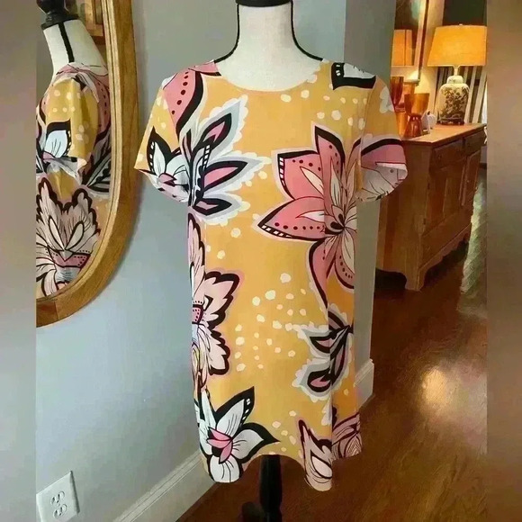 MINKPINK Dress Size Small Pretty Gold and pink - Picture 1 of 6